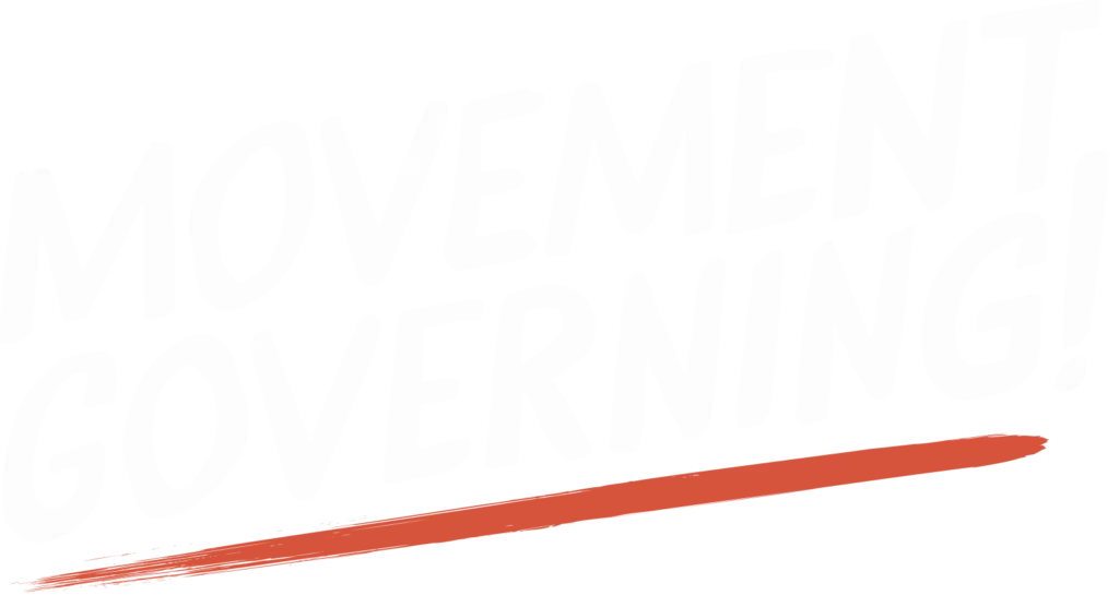Handwritten text of "Movement Governing!"