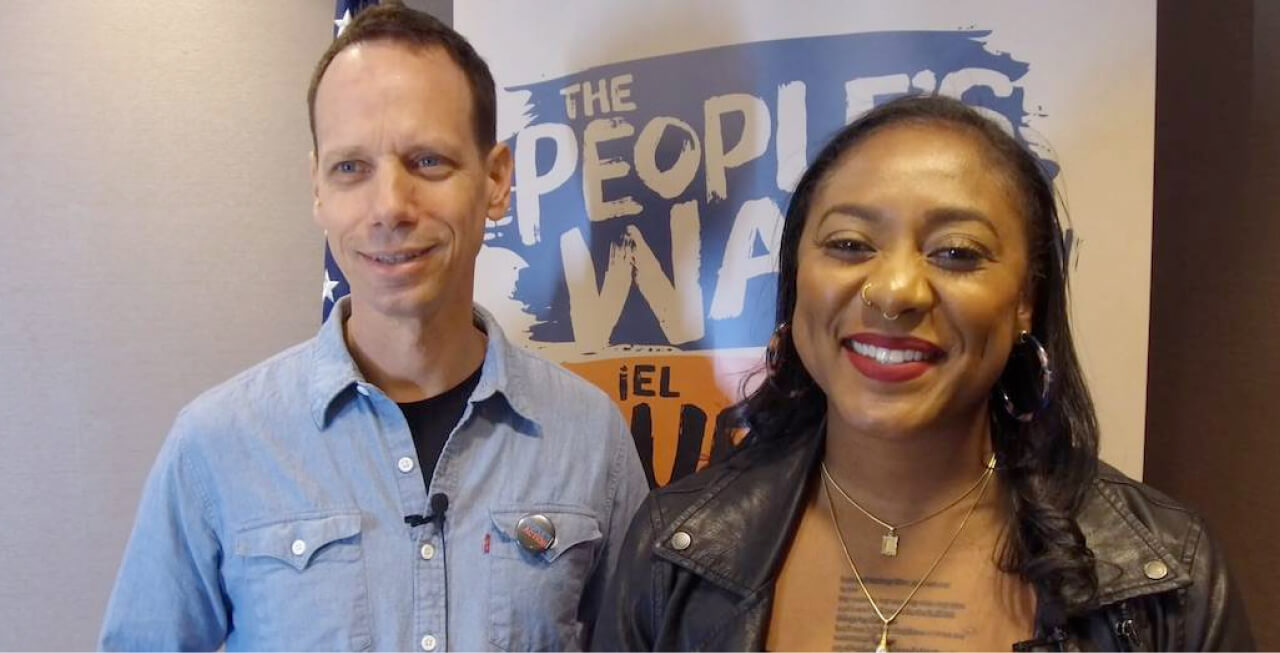 Photo of George Goehl and Alicia Garza